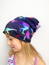 Load image into Gallery viewer, Galaxy Dinosaurs Slouchy Beanie