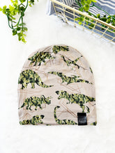 Load image into Gallery viewer, Camo Dinosaurs on Sand Slouchy Beanie