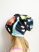 Load image into Gallery viewer, Dinosaurs on Navy Slouchy Beanie