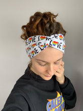 Load image into Gallery viewer, Rainbow Love Twist Cotton Adult Headband
