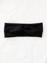 Load image into Gallery viewer, Black Twist Bamboo Headband