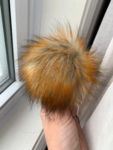 Load image into Gallery viewer, FAUX FUR POM - RED FOX Luxury Faux Fur Pompom