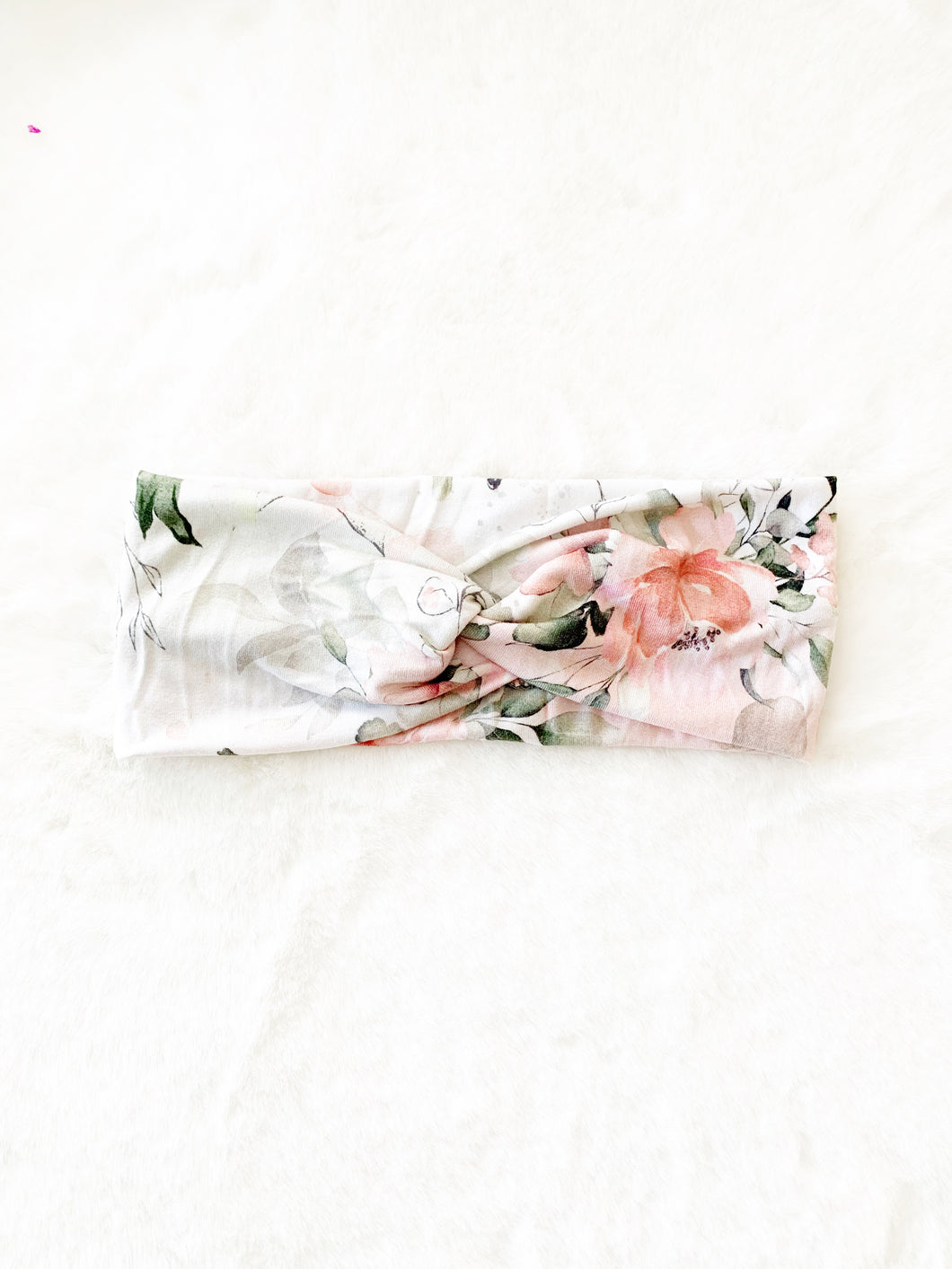 Delicate Floral Bamboo Twist Headband