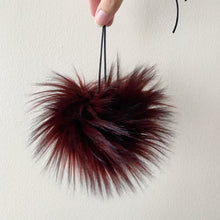 Load image into Gallery viewer, FAUX FUR POM - Black Cherry Luxury Faux Fur Pompom