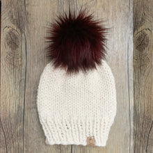 Load image into Gallery viewer, FAUX FUR POM - Black Cherry Luxury Faux Fur Pompom