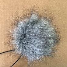 Load image into Gallery viewer, FAUX FUR POM - Raccoon Gray Luxury Faux Fur Pom pom