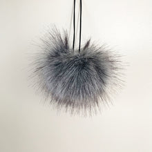 Load image into Gallery viewer, FAUX FUR POM - Raccoon Gray Luxury Faux Fur Pom pom