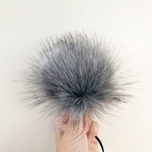 Load image into Gallery viewer, FAUX FUR POM - Raccoon Gray Luxury Faux Fur Pom pom