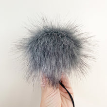 Load image into Gallery viewer, FAUX FUR POM - Raccoon Gray Luxury Faux Fur Pom pom