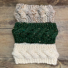 Load image into Gallery viewer, MADE TO ORDER Kelly's Mountain Knit Wool Earwarmer - Adult Cable Knit Earwarmer - Womens Winter Headband - Adult Chunky Knit Headband