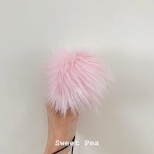 Load image into Gallery viewer, FAUX FUR POM - Sweet Pea Pink Luxury Faux Fur Pom pom
