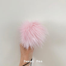 Load image into Gallery viewer, FAUX FUR POM - Sweet Pea Pink Luxury Faux Fur Pom pom