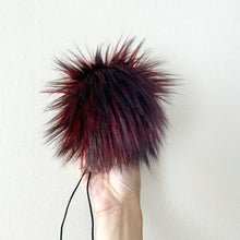 Load image into Gallery viewer, FAUX FUR POM - Black Cherry Luxury Faux Fur Pompom