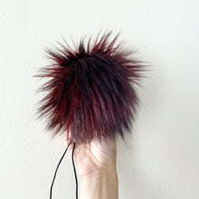 Load image into Gallery viewer, FAUX FUR POM - Black Cherry Luxury Faux Fur Pompom
