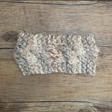 Load image into Gallery viewer, MADE TO ORDER Kelly's Mountain Knit Wool Earwarmer - Adult Cable Knit Earwarmer - Womens Winter Headband - Adult Chunky Knit Headband