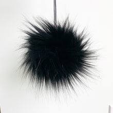 Load image into Gallery viewer, FAUX FUR POM - Midnight Black Luxury Faux Fur Pom pom