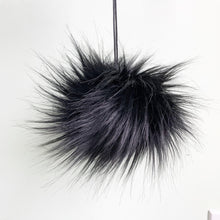 Load image into Gallery viewer, FAUX FUR POM - Midnight Black Luxury Faux Fur Pom pom
