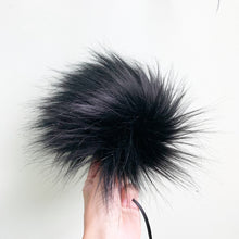 Load image into Gallery viewer, FAUX FUR POM - Midnight Black Luxury Faux Fur Pom pom