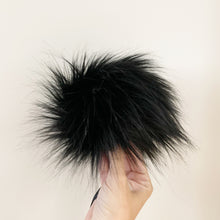 Load image into Gallery viewer, FAUX FUR POM - Midnight Black Luxury Faux Fur Pom pom