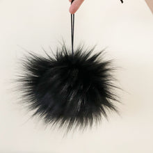 Load image into Gallery viewer, FAUX FUR POM - Midnight Black Luxury Faux Fur Pom pom