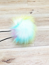 Load image into Gallery viewer, FAUX FUR POM - Prismatic Rainbow Faux Fur Pompom