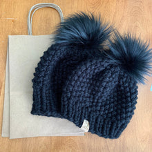Load image into Gallery viewer, FAUX FUR POM - Midnight Black Luxury Faux Fur Pom pom