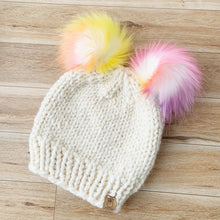 Load image into Gallery viewer, FAUX FUR POM - Prismatic Rainbow Faux Fur Pompom