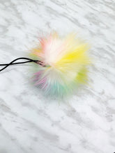 Load image into Gallery viewer, FAUX FUR POM - Prismatic Rainbow Faux Fur Pompom
