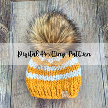 Load image into Gallery viewer, PATTERN - Dominion Beanie - Adult Striped Beanie Pattern