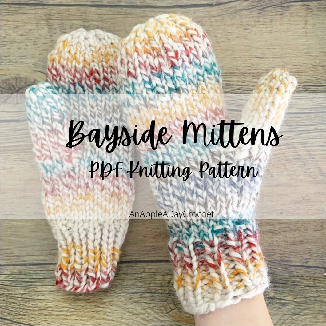 PATTERN - Classic Chunky Knit Winter Mittens