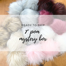 Load image into Gallery viewer, 7" Mystery Box Luxury Faux Fur Pom Poms - Faux Fur Poms - Fake Fur Pompom