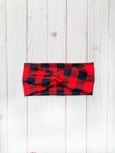 Load image into Gallery viewer, Buffalo Plaid Bamboo Headband
