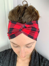 Load image into Gallery viewer, Buffalo Plaid Bamboo Headband
