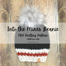 Load image into Gallery viewer, PATTERN - Into the Mines Beanie - Adult Beginner Hat Pattern