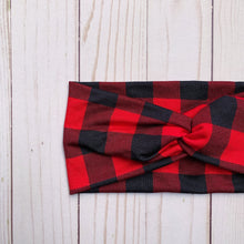 Load image into Gallery viewer, Buffalo Plaid Bamboo Headband