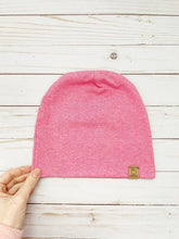 Load image into Gallery viewer, Heathered Pink Slouch Beanie