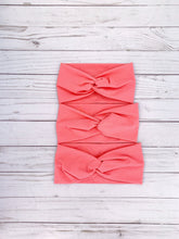 Load image into Gallery viewer, Coral Pink Twist Cotton Headband