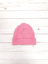 Load image into Gallery viewer, Heathered Pink Slouch Beanie