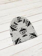 Load image into Gallery viewer, Gray “I Hate People” Slouchy Beanie