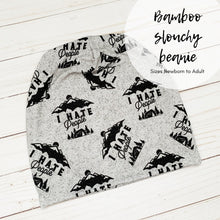 Load image into Gallery viewer, Gray “I Hate People” Slouchy Beanie
