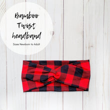 Load image into Gallery viewer, Buffalo Plaid Bamboo Headband
