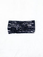 Load image into Gallery viewer, Black F Cancer Bamboo Twist Headband