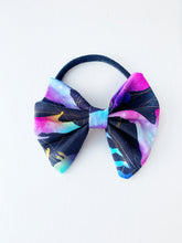Load image into Gallery viewer, Medium Bow Baby Headband - Dino Galaxy