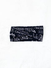 Load image into Gallery viewer, Black Cancer Sucks Bamboo Twist Headband
