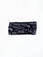 Load image into Gallery viewer, Black Cancer Sucks Bamboo Twist Headband