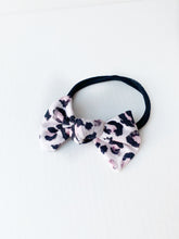 Load image into Gallery viewer, Small Bow Baby Headband - Pink Leopard