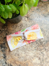 Load image into Gallery viewer, Watercolour Citrus Bamboo Cotton Headband
