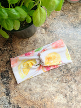 Load image into Gallery viewer, Watercolour Citrus Bamboo Cotton Headband