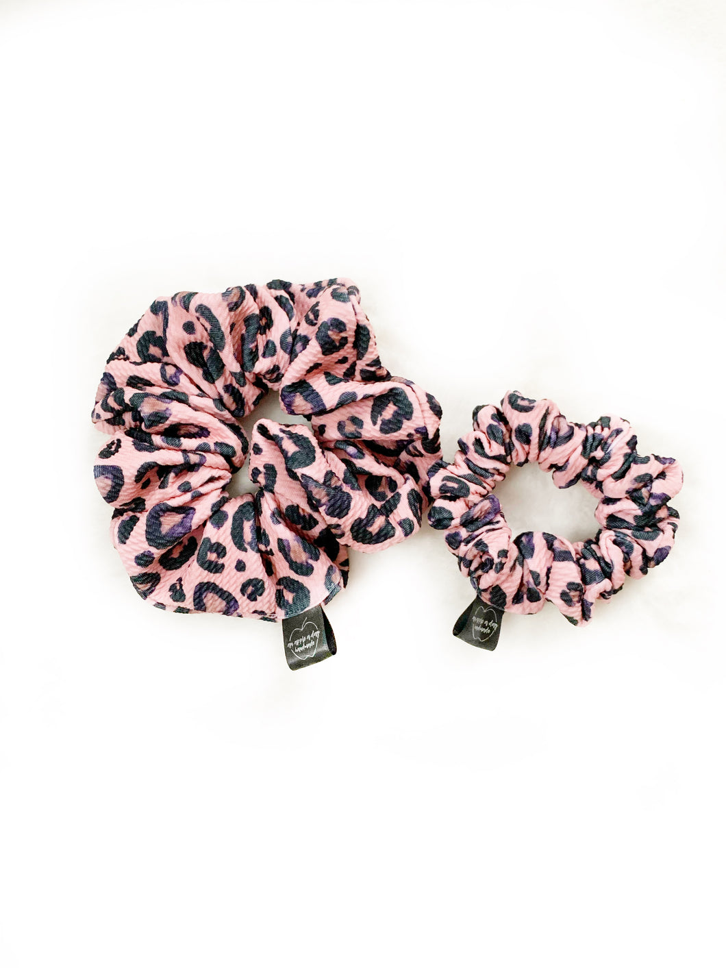Pink Leopard Scrunchie