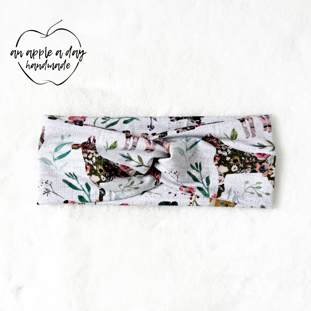 Floral Dog Bamboo Headband